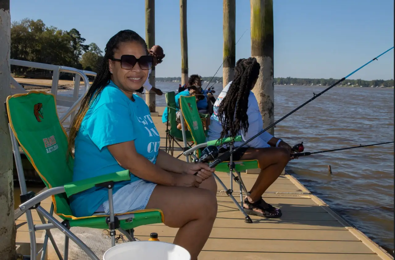 Camp cousins at Melanated Campout Black camping experience Georgia