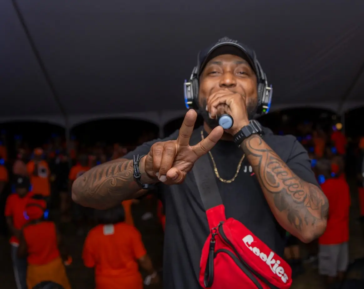 Black adults connecting at Melanated Campout camping weekend