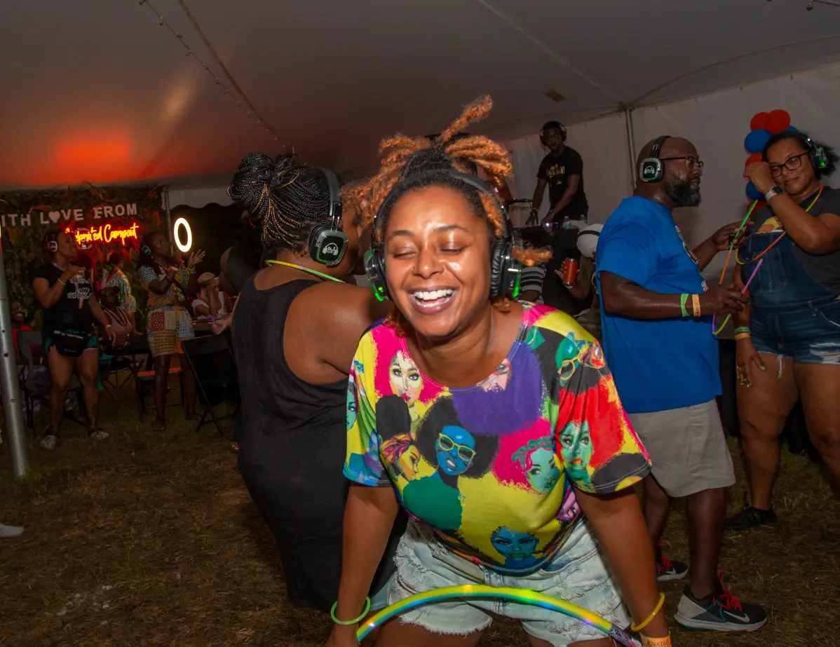 dancing and community fun at Black camping experience in Georgia