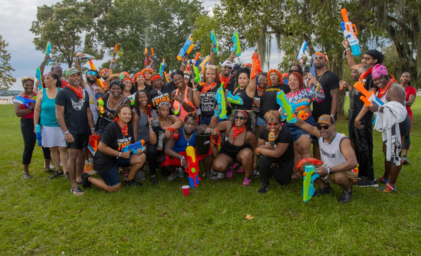 Black adults having the time of their lives at Melanated Campout 2025, Cordele Georgia