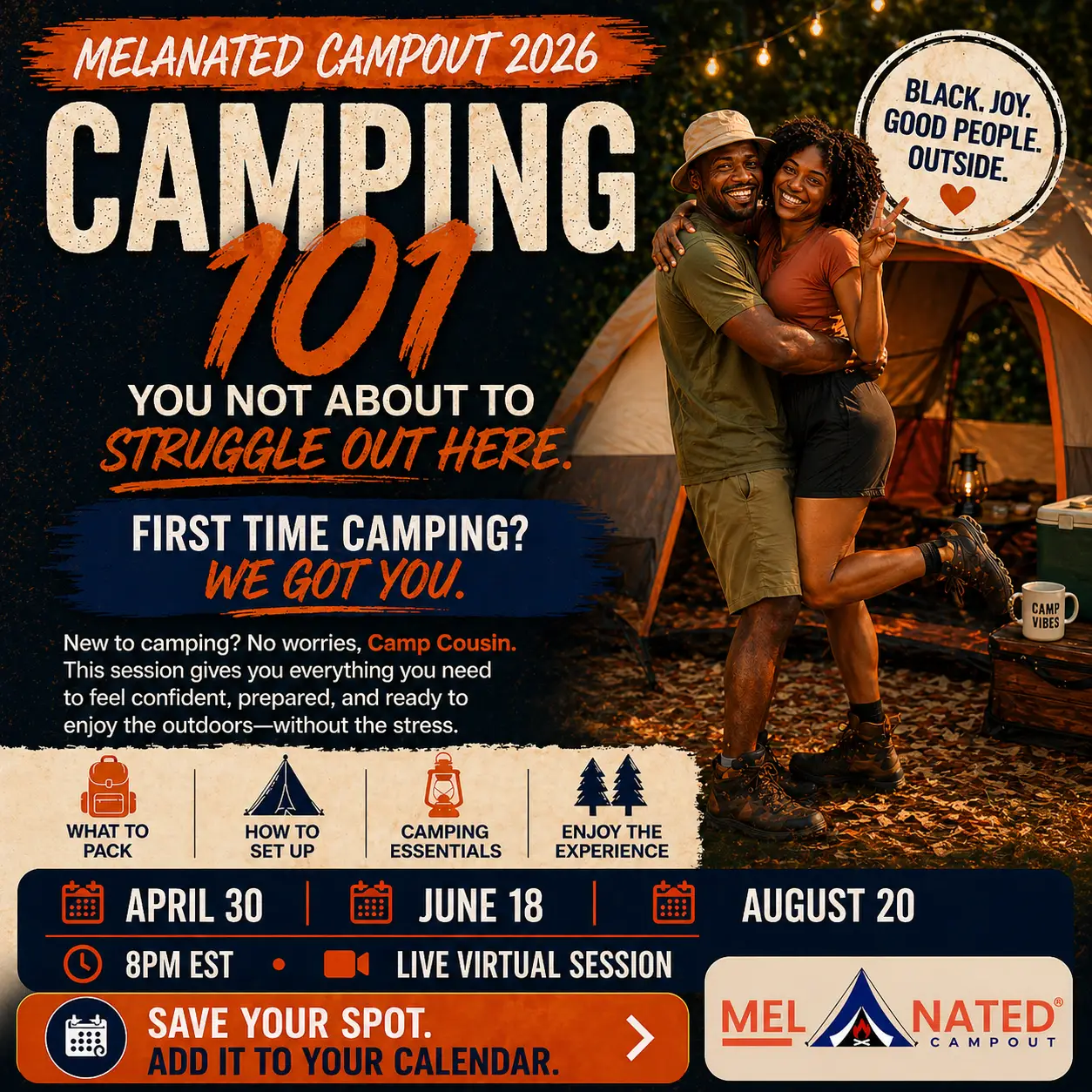 Camping 101 -Learn to camp class