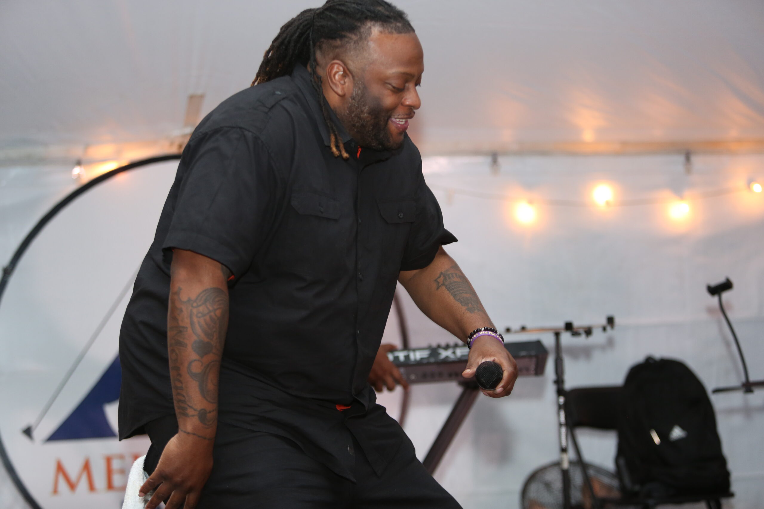 Black adults having the time of their lives at Melanated Campout camping weekend