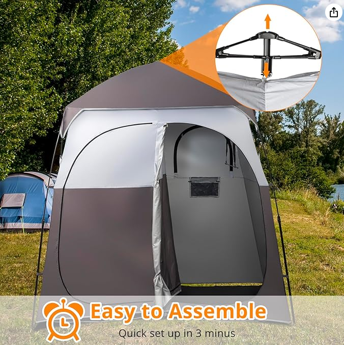 VINGLI 2-Room Privacy Shower Tent